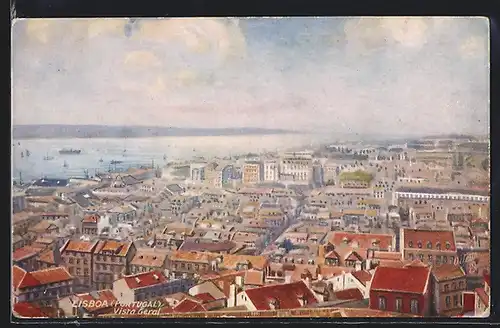 Künstler-AK Lisboa, Vista Geral