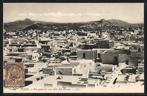 AK Tunis, Vue générale vers Sidi Bel-Hassen