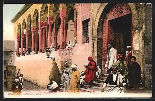 AK Tunis, Vor der grossen Moschée