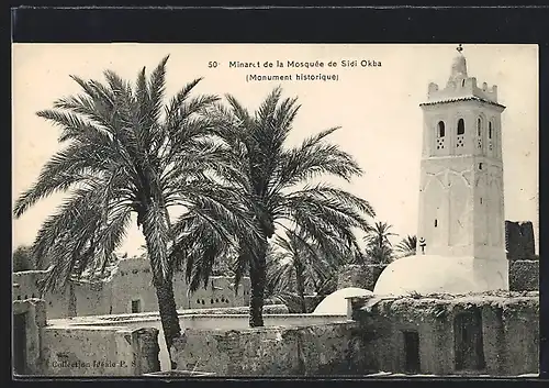 AK Kairouan, Minaret de la Mosquee de Sidi Okba