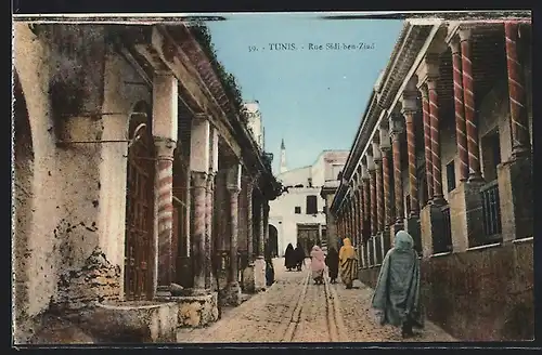 AK Tunis, Rue Sidi-ben-Ziad, Strassenpartie