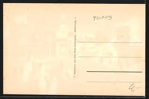 AK Tunis, Strassenpartie mit Händlern