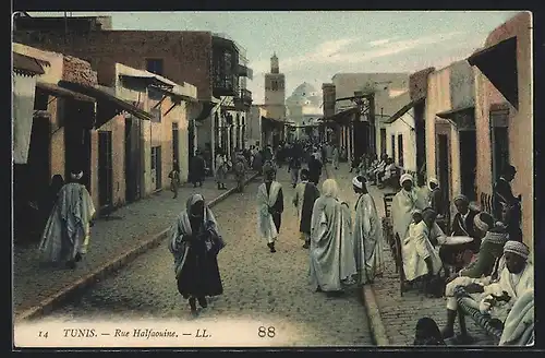 AK Tunis, Rue Halfaouine, Strassenpartie