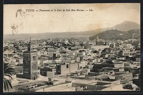 AK Tunis, Panorama et le Fort de Sidi Ben-Hassen