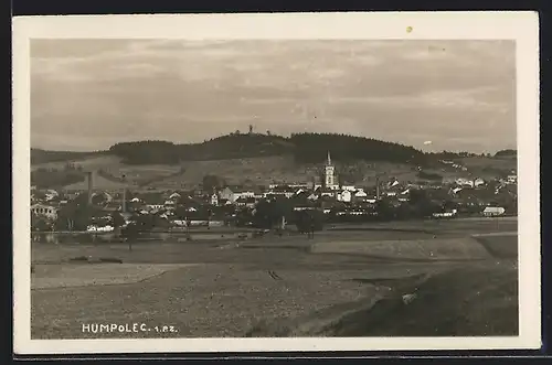 AK Humpolec, Panoramaansicht der Stadt von den Feldern aus