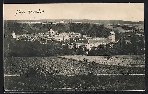 AK Mor. Krumlov, Ortsansicht aus der Vogelschau