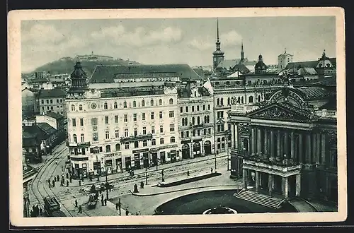 AK Brünn, Theaterplatz mit Spielberg