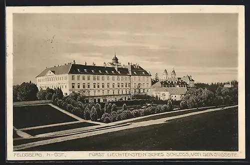 AK Feldsberg / N.-Öst., Fürst Liechtenstein`sches Schloss von der Südseite
