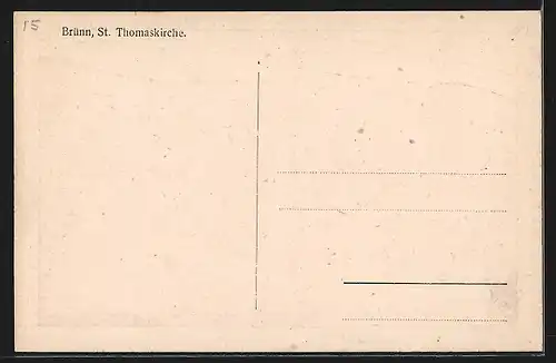 Künstler-AK Brünn, St. Thomaskirche