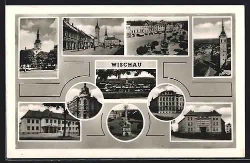 AK Wischau / Vyskov, Gebäudeansichten