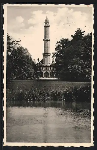 AK Lednice / Eisgrub, der Orientalische Turm