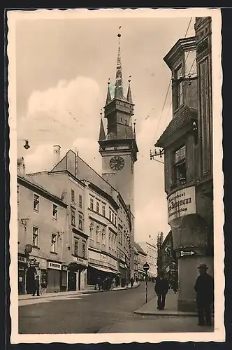 AK Znaim a. Thaya, Aufsicht zur Kirche