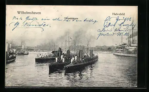 AK Wilhelmshaven, Kriegshafen mit Torpedobooten