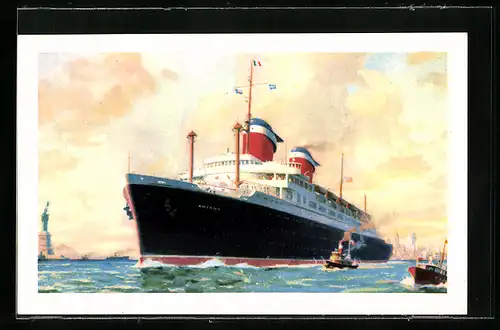 AK Passagierschiff S.S. America in Fahrt