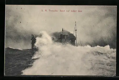 AK S. M. Torpedo-Boot auf hoher See