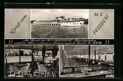 AK MS Präsident der Reederei F. u. A. Schmolke