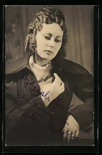 AK Opernsängerin Esther Rethy, mit original Autograph