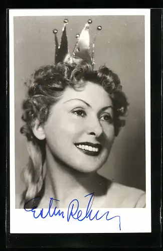 AK Opernsängerin Esther Rethy als Prinzessin, mit original Autograph
