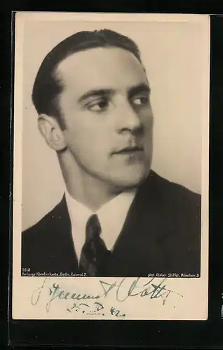 AK Opernsänger Sigmund Roth mit original Autograph