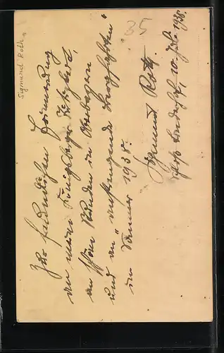 AK Opernsänger Sigmund Roth mit original Autograph