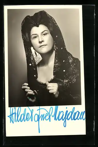 AK Opernsängerin Hilde Rössel-Majdan mit original Autograph