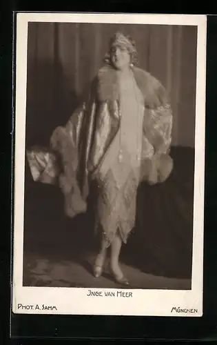 AK Opernsängerin Inge van Heer mit original Autograph