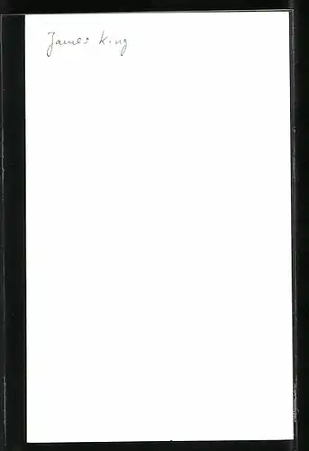 AK Opernsänger James King am Lächeln, mit original Autograph