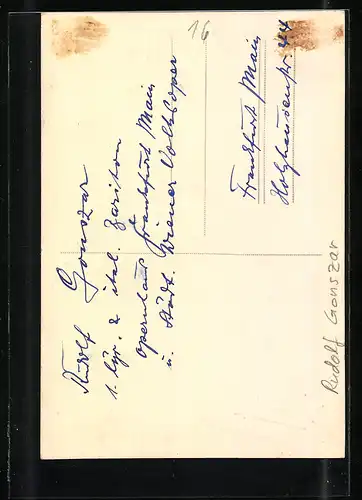 AK Opernsänger Rudolf Gonszar im schwarzen Anzug mit Orden, mit original Autograph