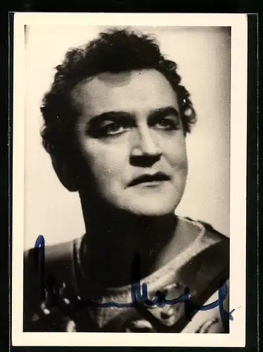 AK Opernsänger Hans Hopf im Kostüm, mit original Autograph
