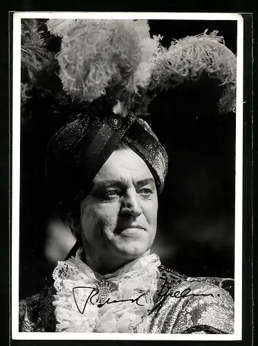 AK Opernsänger Richard Holm im Kostüm, mit original Autograph
