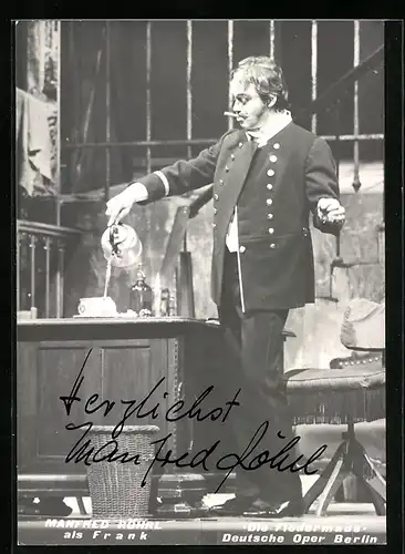 AK Opernsänger Manfred Röhrl als Frank, mit original Autograph