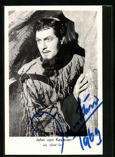 AK Opernsänger John van Kesteren als Graf Ory, mit original Autograph