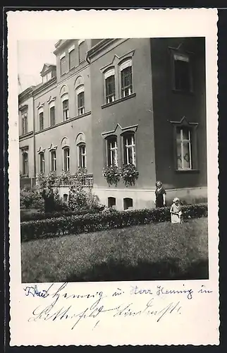 Foto-AK Bitterfeld, Wohnhaus in der Lindenstrasse 22 ca. 1932