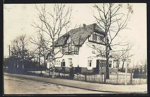 Foto-AK Hamburg-Othmarschen, Villa Parkstrasse Ecke Haid Kamp 1909