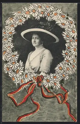 AK Fürstin Luise von Waldeck-Pyrmont mit Hut