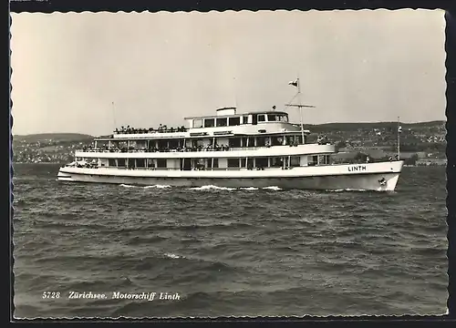 AK Motorschiff Linth auf dem Zürichsee
