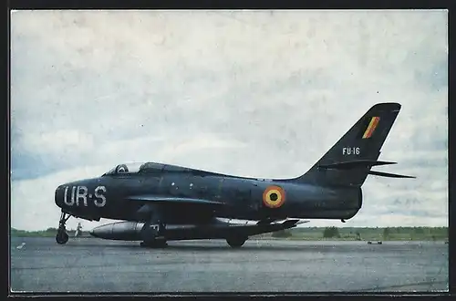 AK Republic F 84 F Thunderstreak, Force Aérienne Belge