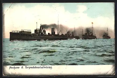 AK Hochsee Gross-Torpedobootdivision unterwegs