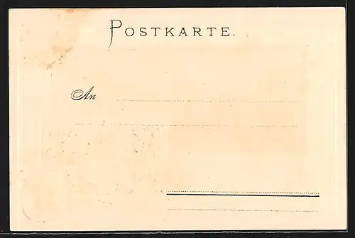 Passepartout-AK München, Ortsansicht, Wappen, Münchner Kindl