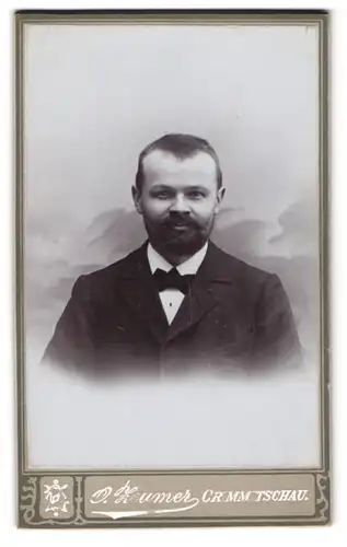 Fotografie O. Zeumer, Crimmitschau, Elegant gekleideter Herr mit Vollbart