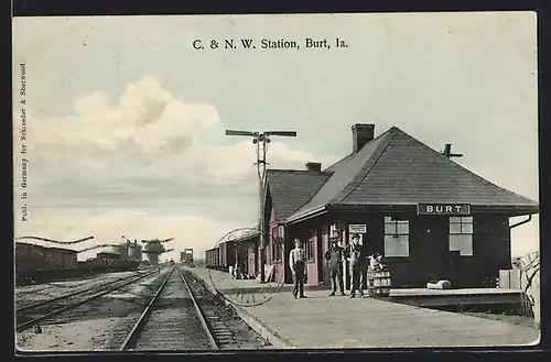 AK Burt, IA, C. & N. W. Station
