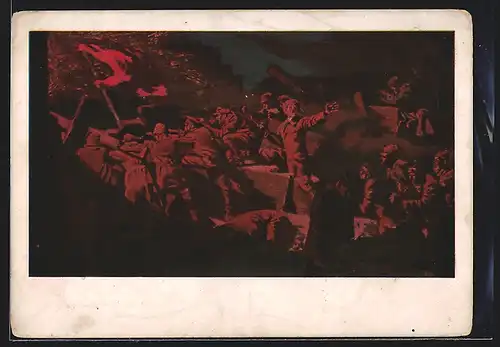 Künstler-AK La barricade, Revolution 1905