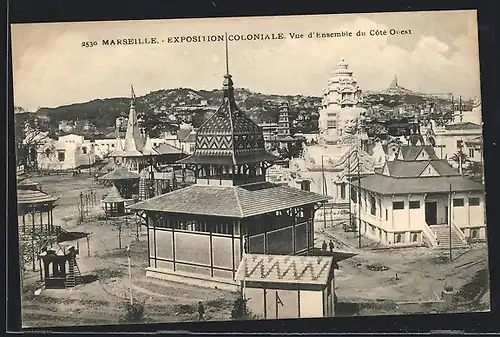 AK Marseille, Ausstellung, Exposition Coloniale, Vue d`Ensemble du Cote Ouest