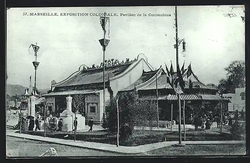 AK Marseille, Exposition Coloniale, Pavillon de la Coch