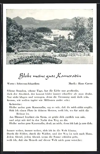 AK Lied Bleibe meine gute Kameradin, Ortsansicht