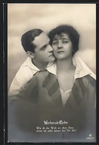 Foto-AK RPH Nr. 5963 /2: Werbende Liebe, Wie ist die Welt so ohne Sinn..., Liebespaar
