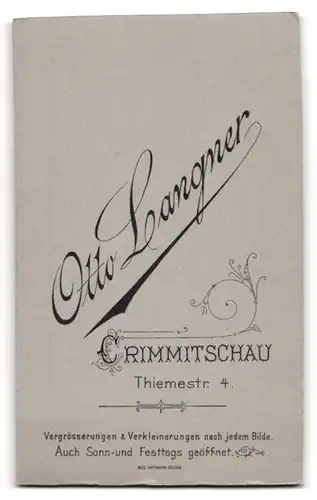 Fotografie Otto Langner, Crimmitschau, Thiemestrasse 4, Junge Dame im weissen Kleid