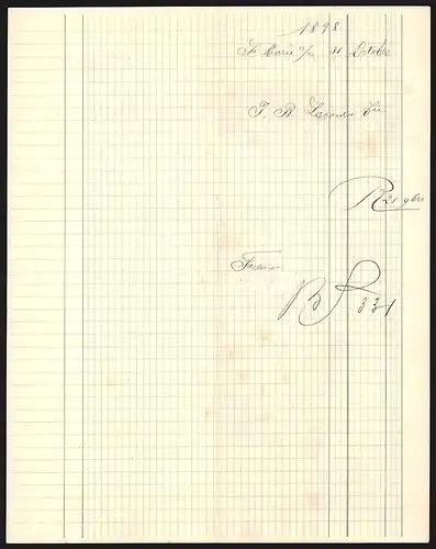 Rechnung Ste. Marie-aux-Mines 1898, J. B. Lacour & Cie. Blanchiment, Teinture & Apprets, Werksansicht