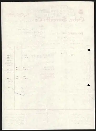 Rechnung Schwanden 1953, Gebr. Streiff + Co. Weinkellereien /Weinimport & Spirituosen en gros, Weinkeller