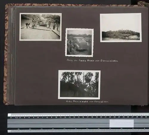 Fotoalbum mit 161 Fotografien, Ansicht Tansania, Nazi D.O.A. Kolonien 1938, Daressalaam, Zanzibar, Lushoto, Mombasa